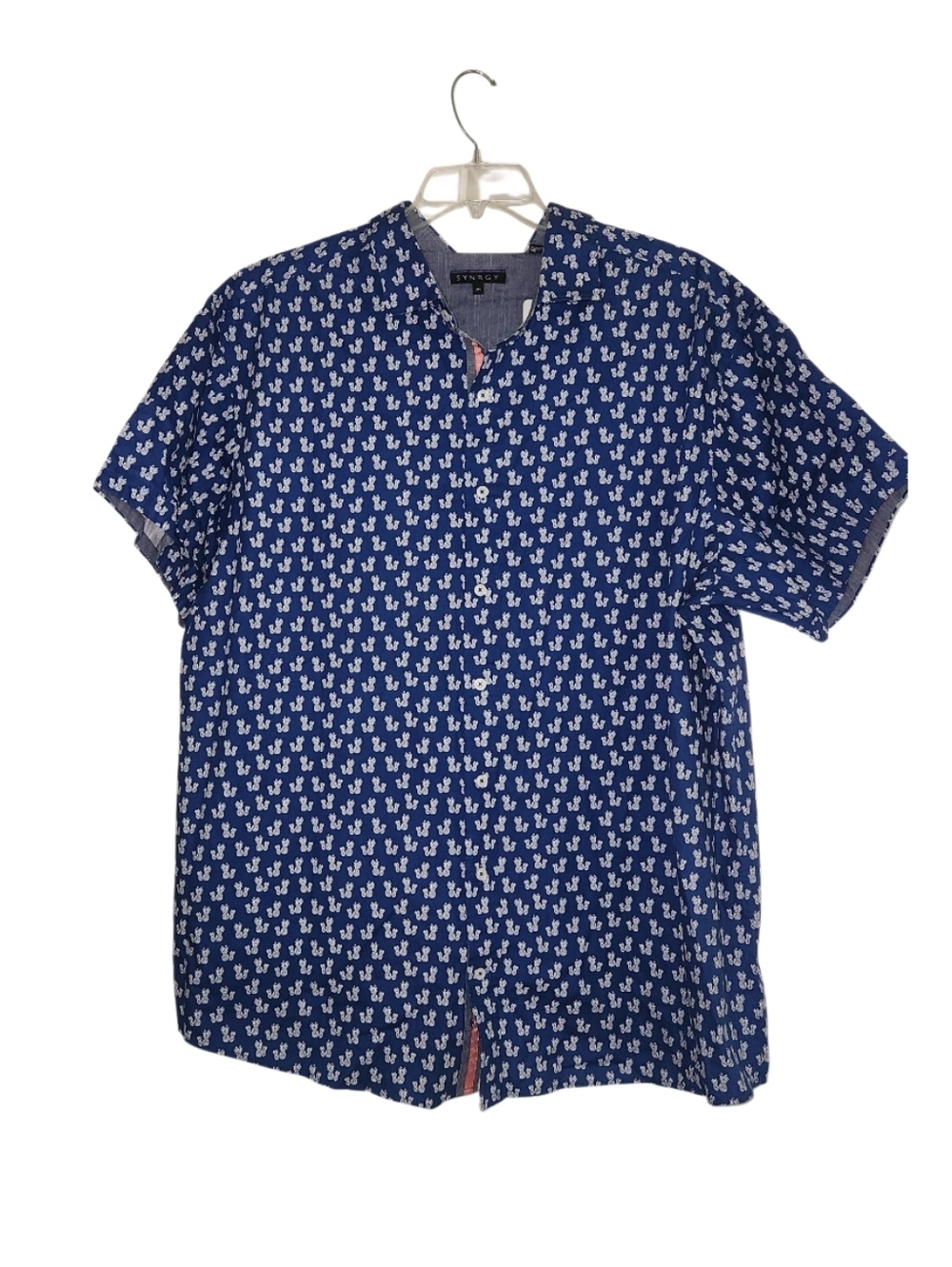 Short-Sleeve Button Pinapple Patterned Men’s Shirt Sz 2xl Nwt